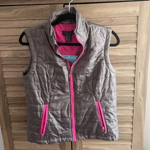 Charles River Apparel Grey Pink Puffer Vest